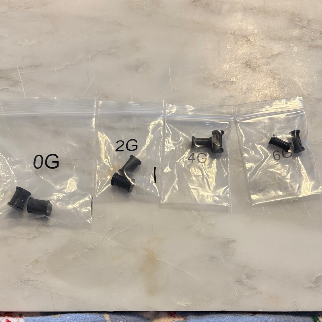 Black Silicone Ear Plugs Set